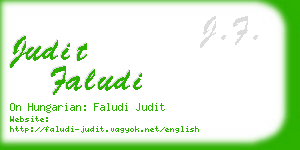 judit faludi business card